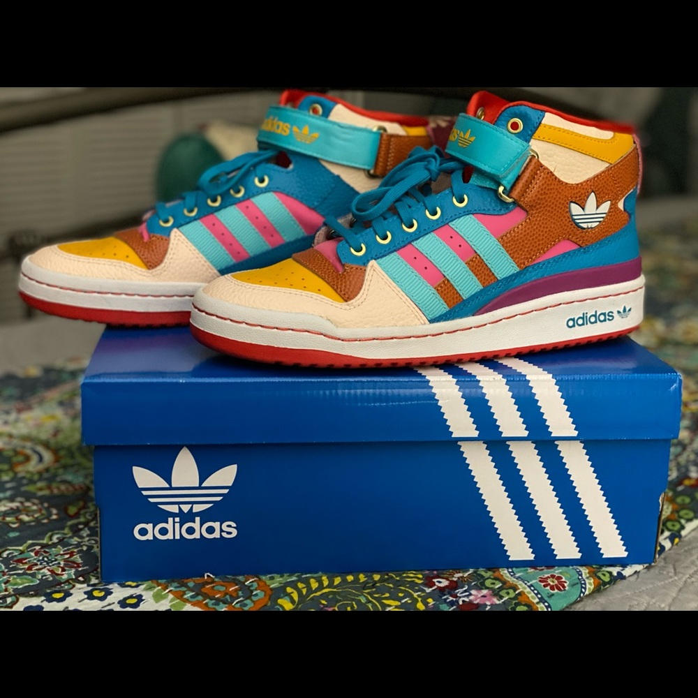 adidas Forum Mid Women’s Aqua/Pink/Fuchsia